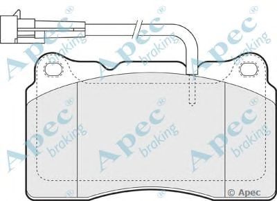 APEC BRAKING pad1424 -  Комплект тормозных колодок, дисковый тормоз